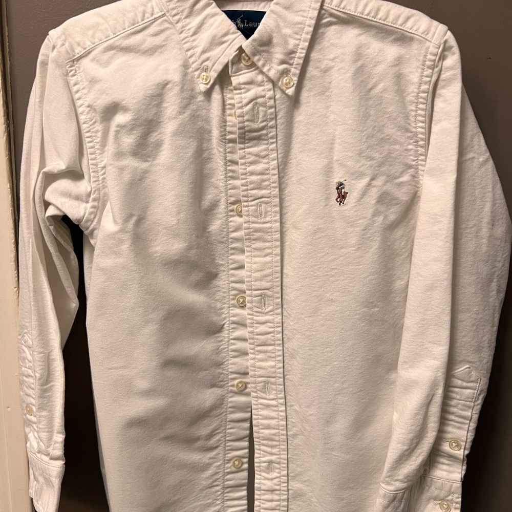 Ralph Lauren white Oxford button down shirt